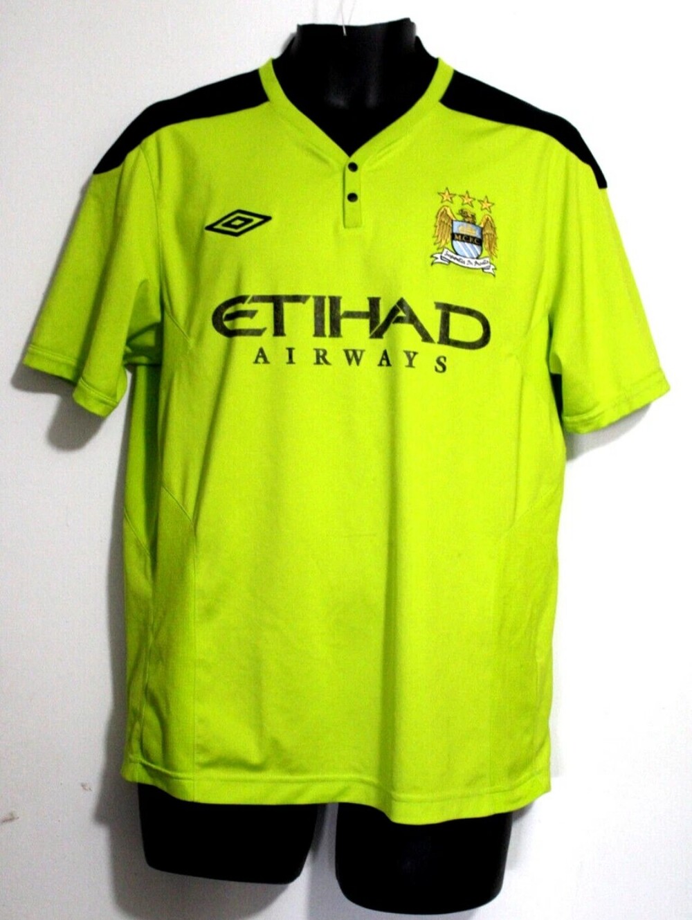 MEN'S FC MANCHESTER CITY 2011/2012 TRAINING FOOTBALL SOCCER SHIRT JERSEY SIZE M